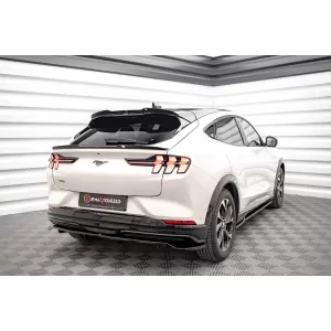 Maxton Design Spoilerset geeignet für Seitenschweller, Frontstoßstange, Heckstoßstange und Kofferraum des Ford Mustang Mach-E nach 2020, Glänzend Schwarz-image-6350274