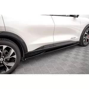 Maxton Design Spoilerset geeignet für Seitenschweller, Frontstoßstange, Heckstoßstange und Kofferraum des Ford Mustang Mach-E nach 2020, Glänzend Schwarz-image-6350276