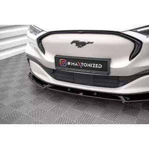 Maxton Design Spoilerset geeignet für Seitenschweller, Frontstoßstange, Heckstoßstange und Kofferraum des Ford Mustang Mach-E nach 2020, Glänzend Schwarz-image-6350277