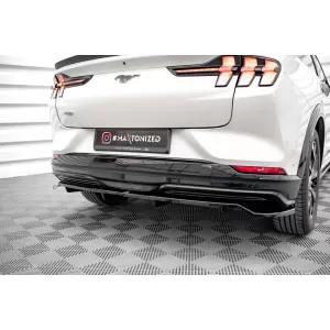 Maxton Design Spoilerset geeignet für Seitenschweller, Frontstoßstange, Heckstoßstange und Kofferraum des Ford Mustang Mach-E nach 2020, Glänzend Schwarz-image-6350282