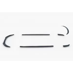Maxton Design spoiler set suitable for side skirts, front, rear bumper and trunk of Ford S-Max Titanium 2010-2014, Gloss Black