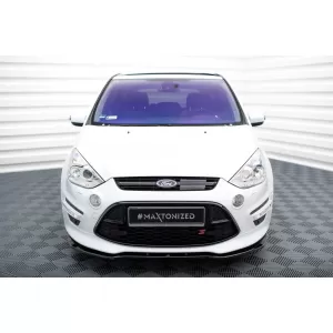 Maxton Design spoiler set suitable for side skirts, front, rear bumper and trunk of Ford S-Max Titanium 2010-2014, Gloss Black