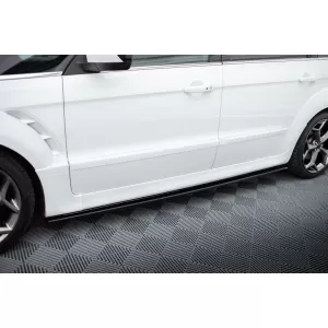 Maxton Design spoiler set suitable for side skirts, front, rear bumper and trunk of Ford S-Max Titanium 2010-2014, Gloss Black
