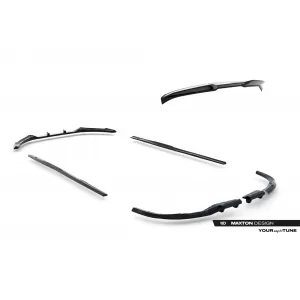Maxton Design spoiler set suitable for side skirts, front, rear bumper and trunk of Ford S-Max ST-Line after 2023, Gloss Black