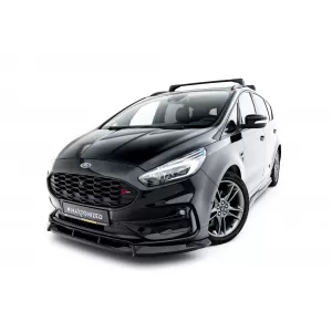 Maxton Design spoiler set suitable for side skirts, front, rear bumper and trunk of Ford S-Max ST-Line after 2023, Gloss Black