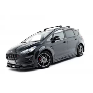 Maxton Design spoiler set suitable for side skirts, front, rear bumper and trunk of Ford S-Max ST-Line after 2023, Gloss Black