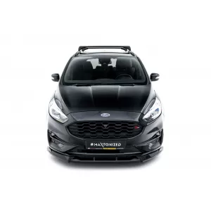 Maxton Design spoiler set suitable for side skirts, front, rear bumper and trunk of Ford S-Max ST-Line after 2023, Gloss Black