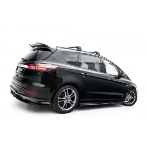 Maxton Design spoiler set suitable for side skirts, front, rear bumper and trunk of Ford S-Max ST-Line after 2023, Gloss Black