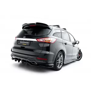 Maxton Design spoiler set suitable for side skirts, front, rear bumper and trunk of Ford S-Max ST-Line after 2023, Gloss Black