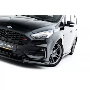 Maxton Design spoiler set suitable for side skirts, front, rear bumper and trunk of Ford S-Max ST-Line after 2023, Gloss Black