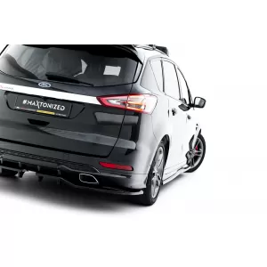 Maxton Design spoiler set suitable for side skirts, front, rear bumper and trunk of Ford S-Max ST-Line after 2023, Gloss Black
