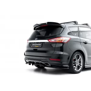 Maxton Design spoiler set suitable for side skirts, front, rear bumper and trunk of Ford S-Max ST-Line after 2023, Gloss Black