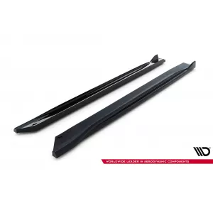 Maxton Design spoiler set suitable for side skirts, front, rear bumper and roof of Ford Tourneo Courier after 2023, Gloss Black