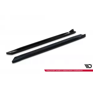Maxton Design spoiler set suitable for side skirts, front, rear bumper and roof of Ford Tourneo Courier after 2023, Gloss Black