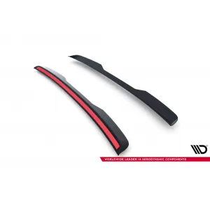 Maxton Design spoiler set suitable for side skirts, front, rear bumper and roof of Ford Tourneo Courier after 2023, Gloss Black