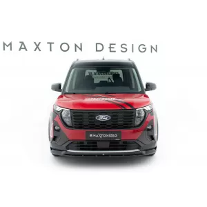 Maxton Design spoiler set suitable for side skirts, front, rear bumper and roof of Ford Tourneo Courier after 2023, Gloss Black