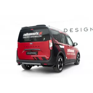 Maxton Design spoiler set suitable for side skirts, front, rear bumper and roof of Ford Tourneo Courier after 2023, Gloss Black