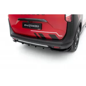Maxton Design spoiler set suitable for side skirts, front, rear bumper and roof of Ford Tourneo Courier after 2023, Gloss Black