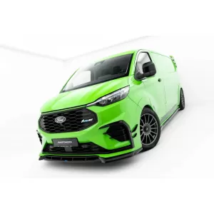 Front Bumper Spoiler Maxton Design suitable for Ford Transit Custom MSRT after 2023, Gloss Black-image-6350375