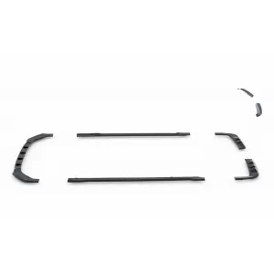 Maxton Design spoiler set suitable for side skirts, front, rear bumper and trunk of Ford Transit Custom after 2023, Gloss Black