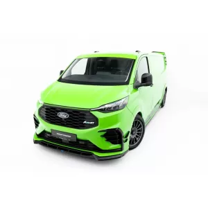 Maxton Design spoiler set suitable for side skirts, front, rear bumper and trunk of Ford Transit Custom after 2023, Gloss Black