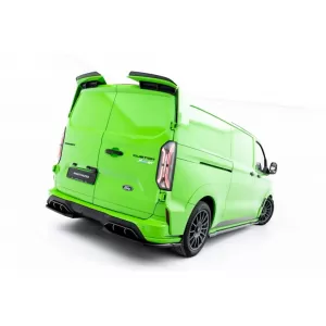Maxton Design spoiler set suitable for side skirts, front, rear bumper and trunk of Ford Transit Custom after 2023, Gloss Black