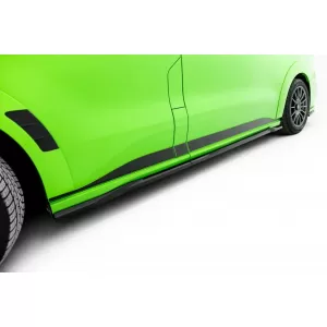 Maxton Design spoiler set suitable for side skirts, front, rear bumper and trunk of Ford Transit Custom after 2023, Gloss Black