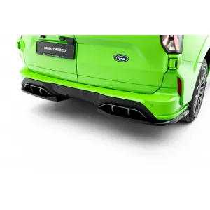 Maxton Design spoiler set suitable for side skirts, front, rear bumper and trunk of Ford Transit Custom after 2023, Gloss Black