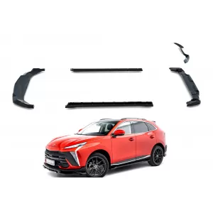 image-47-Maxton Design spoiler set suitable for side skirts, front, rear bumper and trunk of Forthing T-Five after 2023, Gloss Black