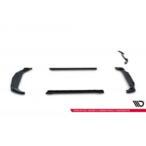 Maxton Design spoiler set suitable for side skirts, front, rear bumper and trunk of Forthing T-Five after 2023, Gloss Black
