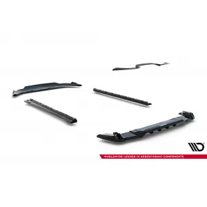 Maxton Design spoiler set suitable for side skirts, front, rear bumper and trunk of Forthing T-Five after 2023, Gloss Black