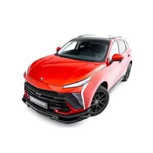 Maxton Design spoiler set suitable for side skirts, front, rear bumper and trunk of Forthing T-Five after 2023, Gloss Black