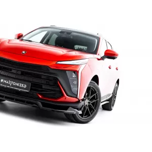 Maxton Design spoiler set suitable for side skirts, front, rear bumper and trunk of Forthing T-Five after 2023, Gloss Black