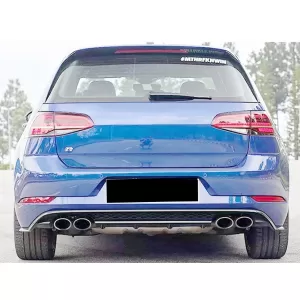 Rear Bumper Air Diffuser suitable for VW Golf 7.5 VII (2017-2019) with Exhaust Muffler Tips-image-6351211