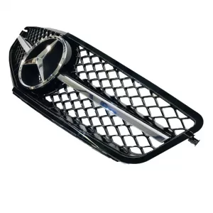 Front Grille suitable for Mercedes-Benz C-Class W204 07-14 A Design C63 Look With Single Fence Black/Chrome 1 Pc