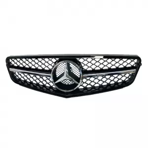 Front Grille suitable for Mercedes-Benz C-Class W204 07-14 A Design C63 Look With Single Fence Black/Chrome 1 Pc