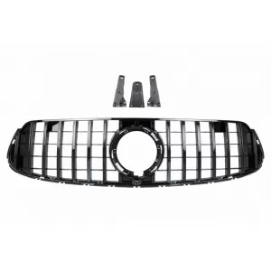 Front Grille For Mercedes-Benz GLC-Class X253 19+ Facelift A Design Line GTR Panamericana Design Black