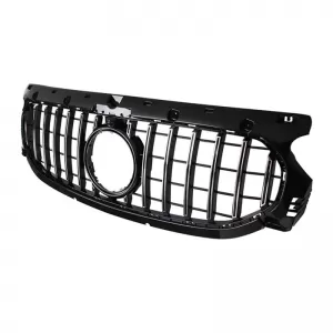 Front Grille For Mercedes-Benz GLA H247 20-23 Standard Bumper GT Panamericana Look Black/Chrome 1 Pc