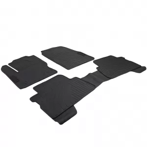 Car Rubber Floor Mats Black Premium Set for Ford Kuga 2 DM2 2012-2022-image-6351588