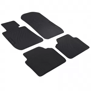 Car Rubber Floor Mats Black Premium Set for BMW E90 E91 Sedan Touring-image-6351601