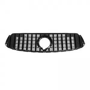 Front Grille suitable for Mercedes-Benz GLC-Class X253 19+ Facelift A Design Line GTR Panamericana Honeycomb Design Black/Chrome-image-6351616