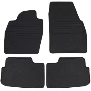 Car Rubber Floor Mats Black Premium Set for VW Polo 6 Type AW 17-21-image-6351625
