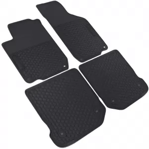 Car Rubber Floor Mats Black Premium Set for VW Golf 4 Sedan Variant 97-07-image-6351627
