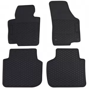 Car Rubber Floor Mats Black Premium Set for VW Passat B6 3C 2005-2010-image-6351682