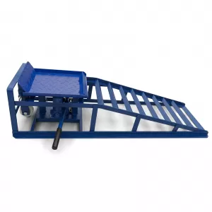 Set of drive-on ramps with lift platform up to 3000kg Blue for tires up to 240mm width-image-6351709