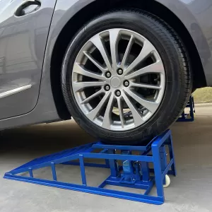 Set of drive-on ramps with lift platform up to 3000kg Blue for tires up to 240mm width-image-6351713