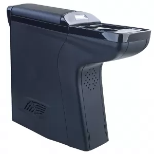 Center console black with cup holder and armrest for VW T5 T5.1 T6 T6.1-image-6351769