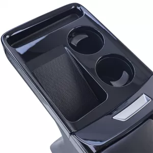Center console black with cup holder and armrest for VW T5 T5.1 T6 T6.1-image-6351773