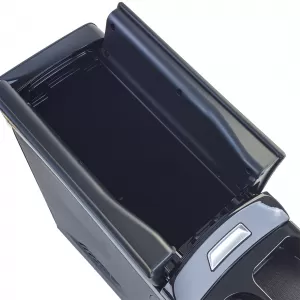 Center console black with cup holder and armrest for VW T5 T5.1 T6 T6.1-image-6351774