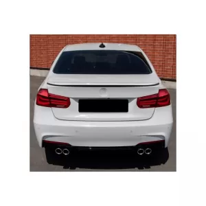 Trunk Spoiler suitable for BMW 3 F30 11-19 Sedan M Look Lipspoiler Glossy Black from ABS Plastic-image-6351834
